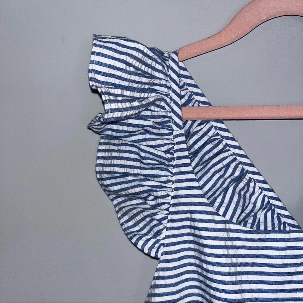 Kelly's Kids Blue and White Ruffled Sundress
